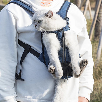 Adjustable Cat Carrier Bag Pet Double Shoulder Backpack Portable Bag Outdoor Travel Camping Hiking Cat Bag Dog Bag