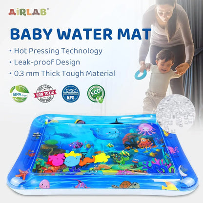 Water Sensory Play Mat Thickened Inflatable Water Mat For Cat And Dog Pet Playmat With Fish Sea Ocean Theme Sensory Toy Water