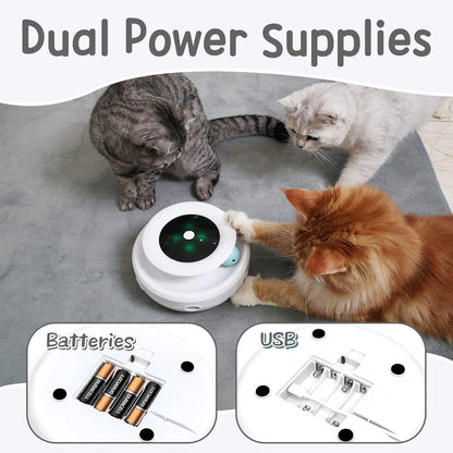 ATUBAN Cat Toys 2in1 Interactive Cat Toys for Indoor Cats, Timer Auto On/Off, Cat Toy Balls & Ambush Feather Electronic Cat Toy