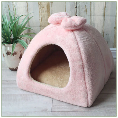 Winter Warm Pet Dog House Cat Bed Mat Removeable Kennel Nest Pet Basket Soft Comfortable Kitten Sleeping Pet Nest Cats Product