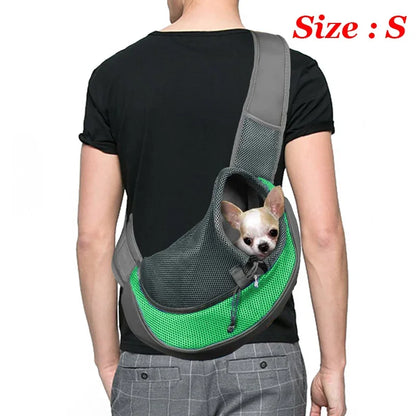 1Pc Dog out backpack,Dog Sling Carrier Breathable Mesh Travel Crossbody Bag For Puppy Cat Hiking Camping