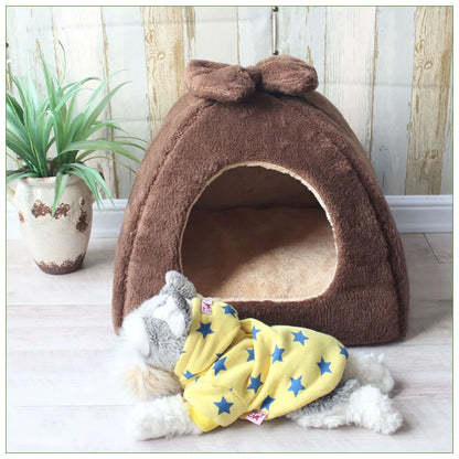 Winter Warm Pet Dog House Cat Bed Mat Removeable Kennel Nest Pet Basket Soft Comfortable Kitten Sleeping Pet Nest Cats Product